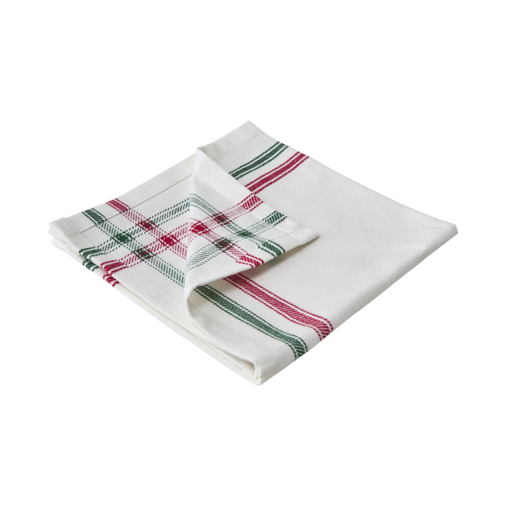 FLISA Napkin, White/green/red