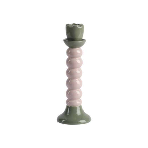 JOSSAN Candle holder, Pink/green