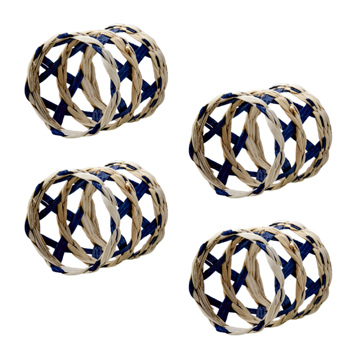 JILL Servilletero, set de 4, Color claro/azul/natural