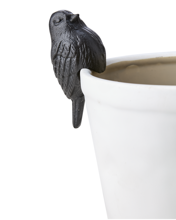 GLOBETROTTER Pot decoration bird, Black