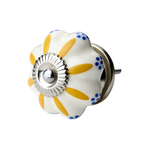 LOKE Knob, Yellow/blue