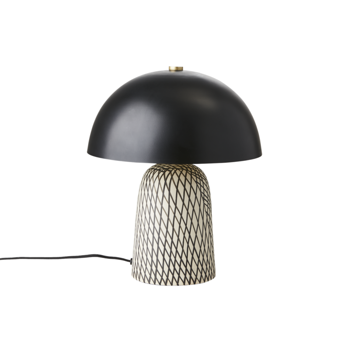 FUNGI Bordslampa/Limited Edition M, Svart/elfenben