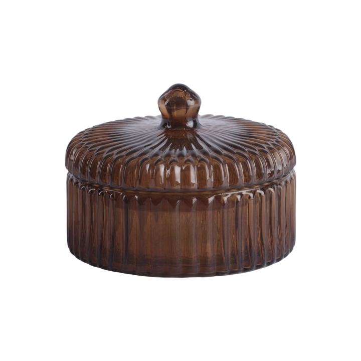 MIMOSA Pot avec couvercle, Marron