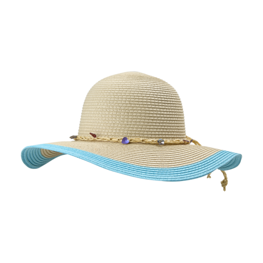 SAN REMO Straw hat, Natural/blue