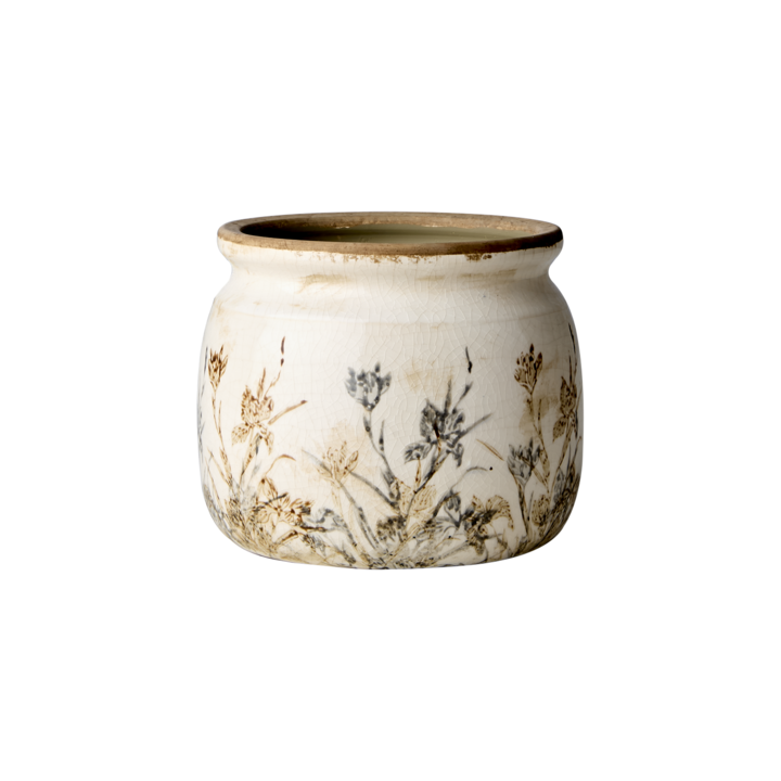 TUVA Pot, White/lilac/beige