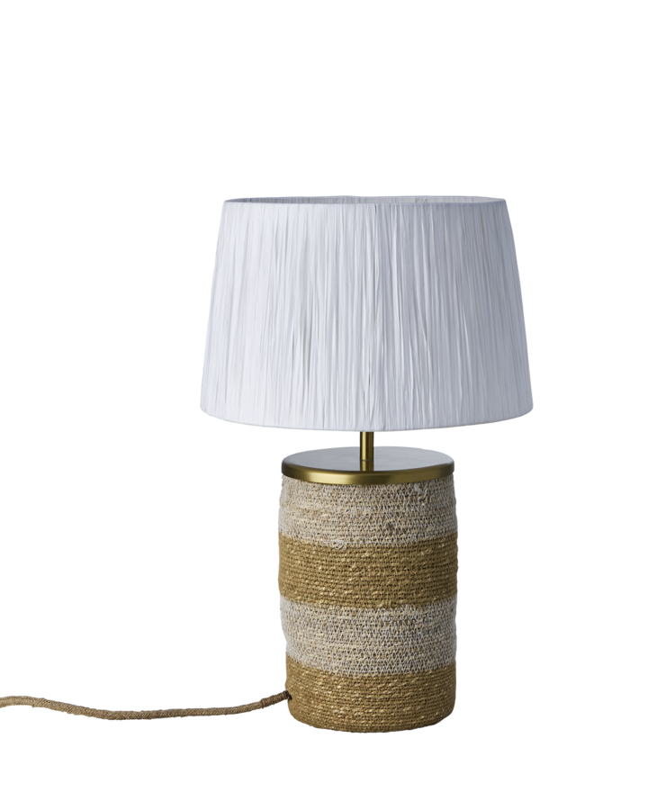 LANDO Table lamp, White/natural