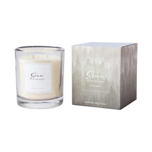 SENSE Scented candle Lily of the valley, White