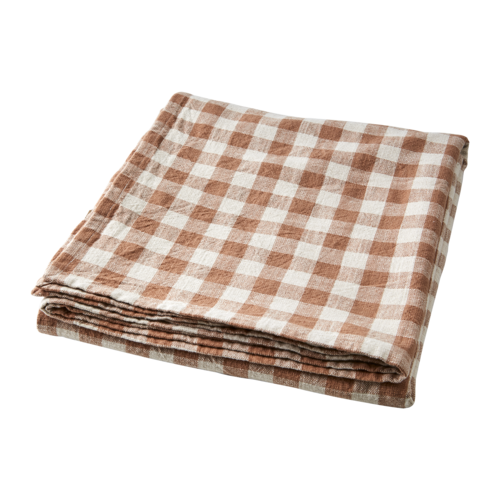 INGRID Tablecloth, Rusty brown/off white