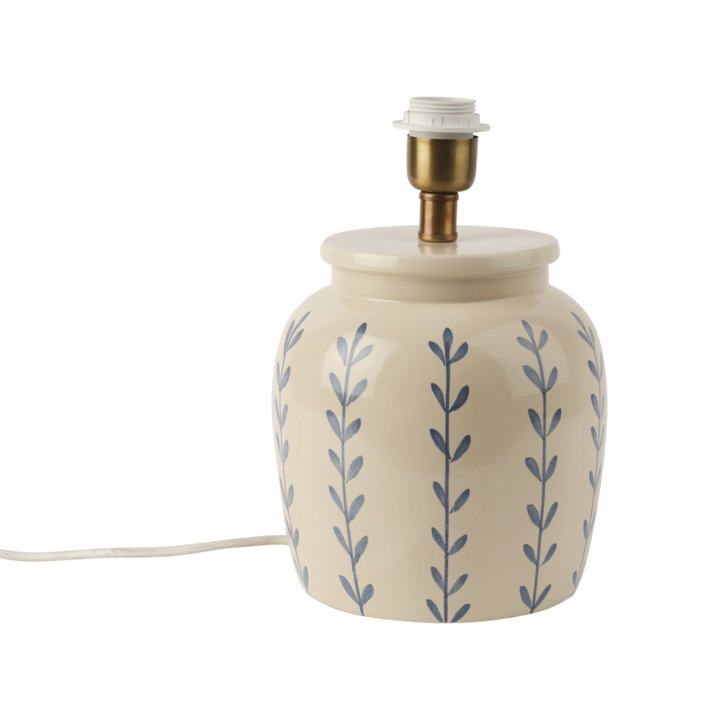 LISETT Lampenfuss, Elfenbein/blau