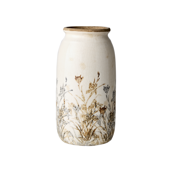 TUVA Vase, White/lilac/beige