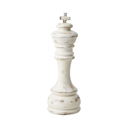 CHESS Pieza de ajedrez decorativa, Blanco