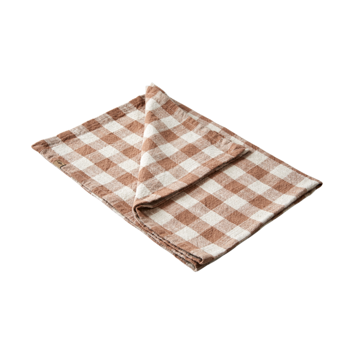 INGRID Kitchen towel, Rusty brown/off white