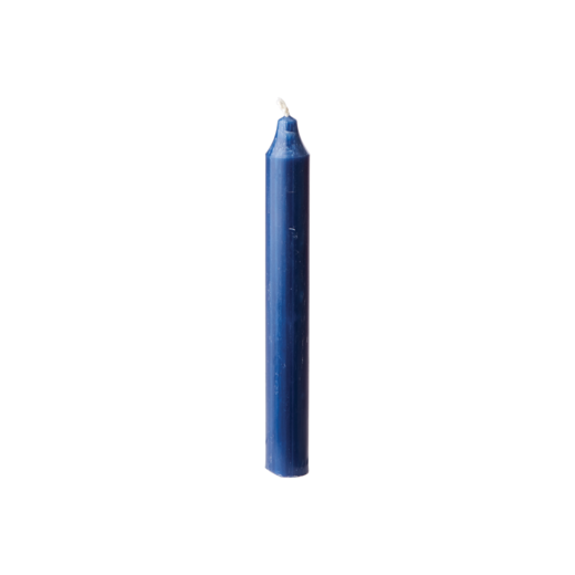 RUSTIC Taper candle, Navy blue