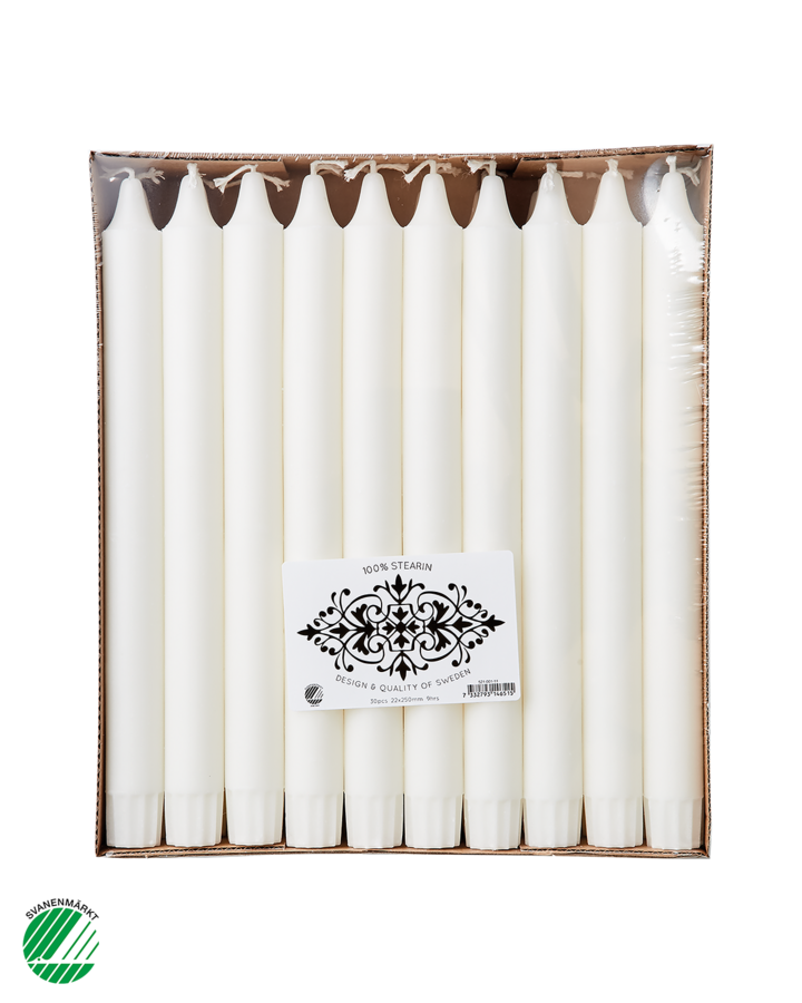 WHITE Kronljus, 30-pack, Vit