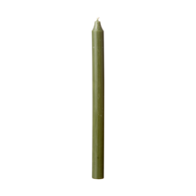 RUSTIC Taper candle, Forest green