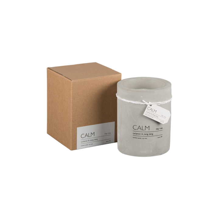 CALM Scented candle M Cyclamen & ylang ylang, Brown/grey