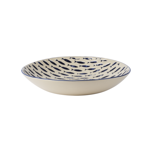 FISH Serving bowl, Beige/blue