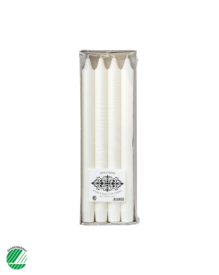 WHITE Bougies chandeliers, 8-pièces, Blanc