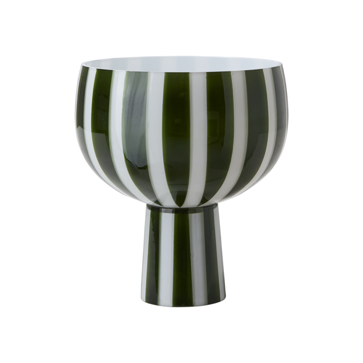 CIRCUS Bowl on foot, Green/white