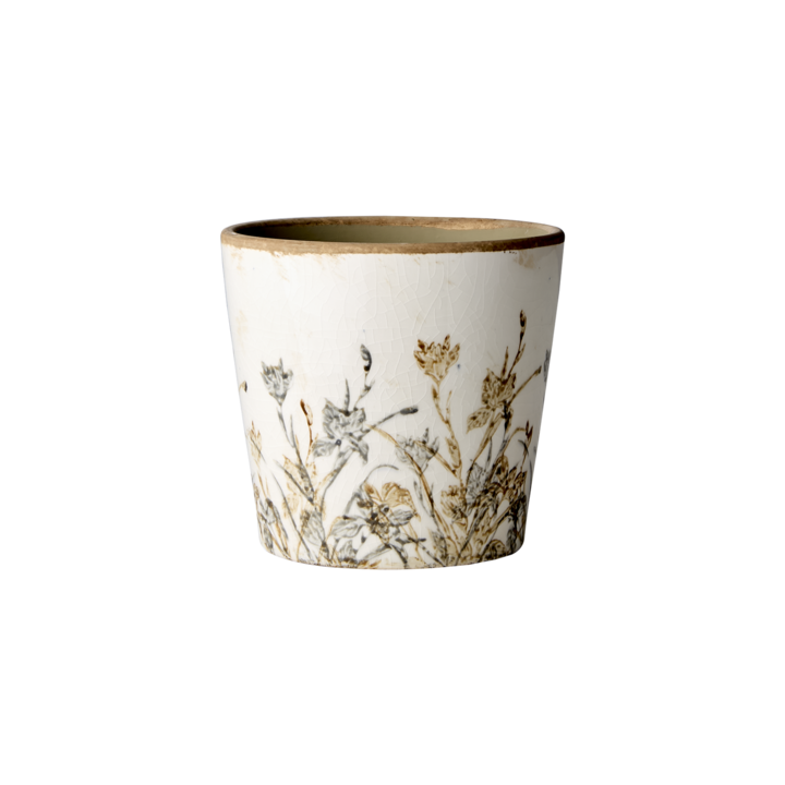 TUVA Pot, White/lilac/beige