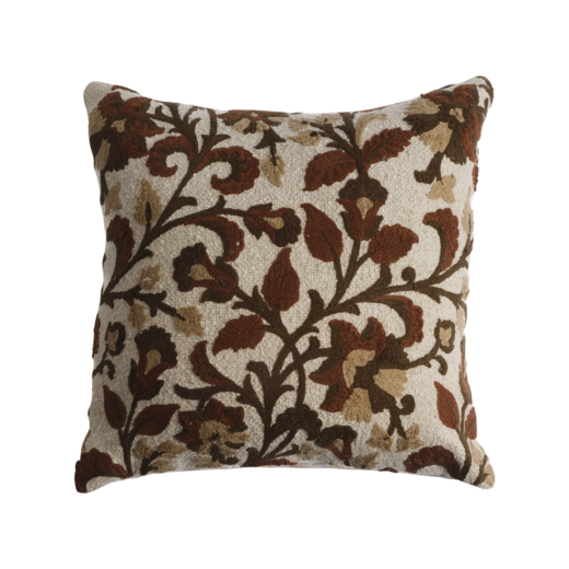 AGNES Cushion cover, Brown/white