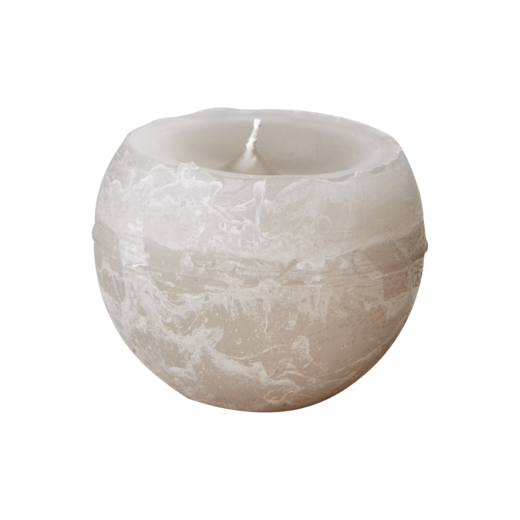 COTE NORD Ball candle S, Light grey