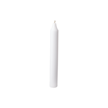 RUSTIC Taper candle, White
