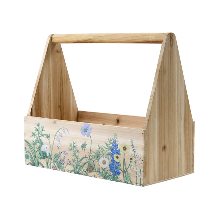 LENA Box with handle, Natural/multi colour