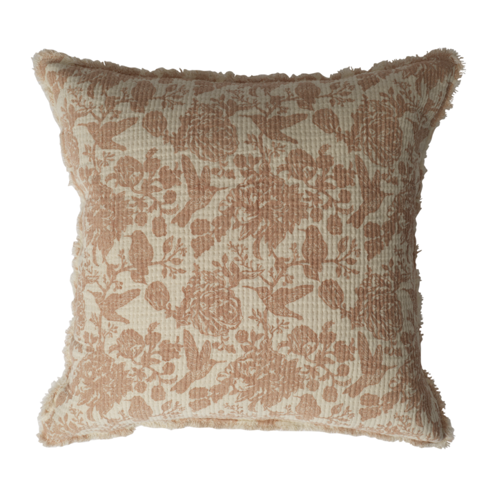 AGNES Kissenbezug, Elfenbein/rostig