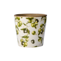 OLIVE Pot, White/green