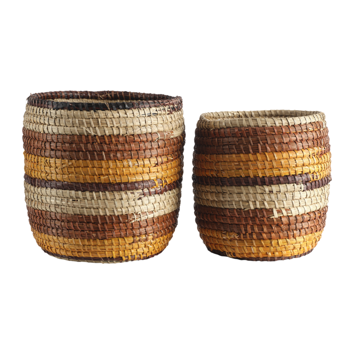 COLLECT Basket, set of 2, Brown/natural