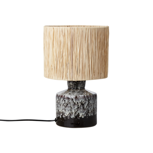 LAVA Lámpara de mesa, Marrón oscuro/multicolores