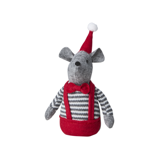 NOVELLA Weihnachtsmaus, Rot/grau