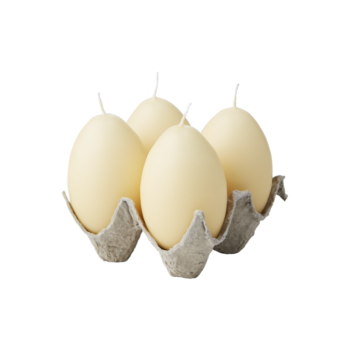 EGG CANDLES Hen egg, 4-pack, Yellow