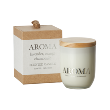 AROMA Bougies parfumées S Lavender, orange & camomile, Marron/blanc