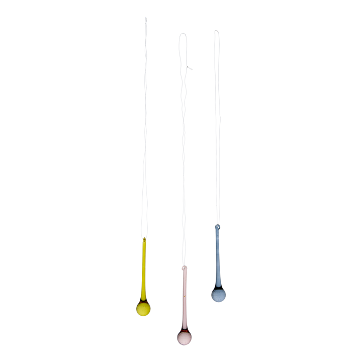 BUNNY Påskdekoration, 3-pack, Rosa/gul/blå