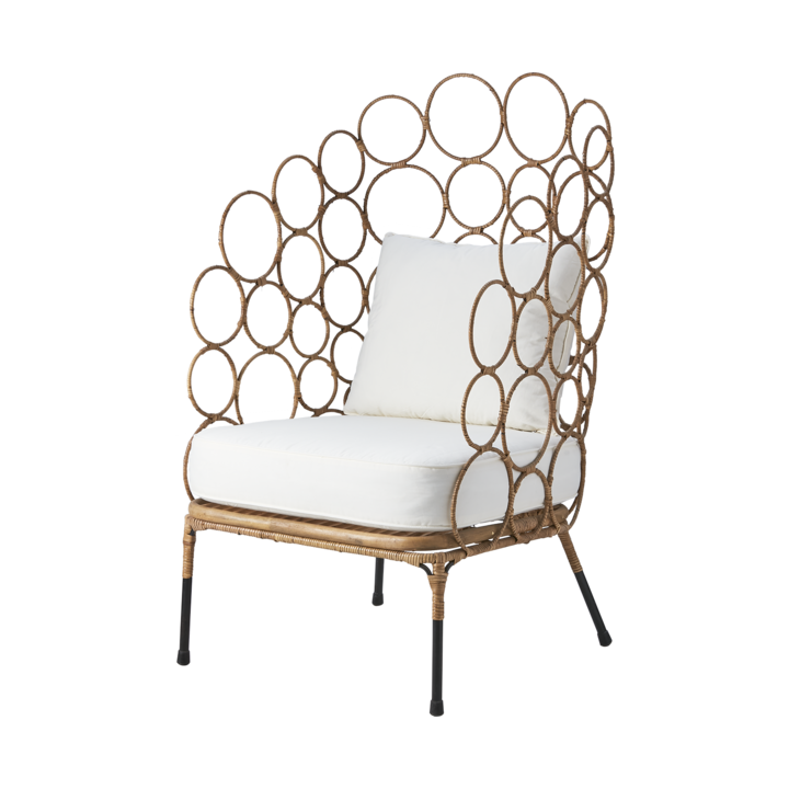 RIVIERA Armchair including cushions, Natural