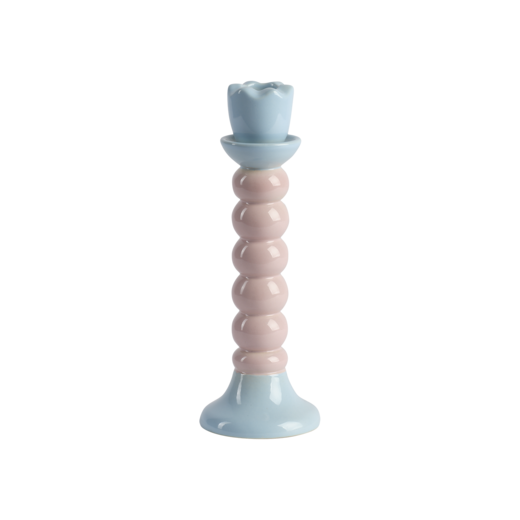 JOSSAN Candle holder, Pink/blue
