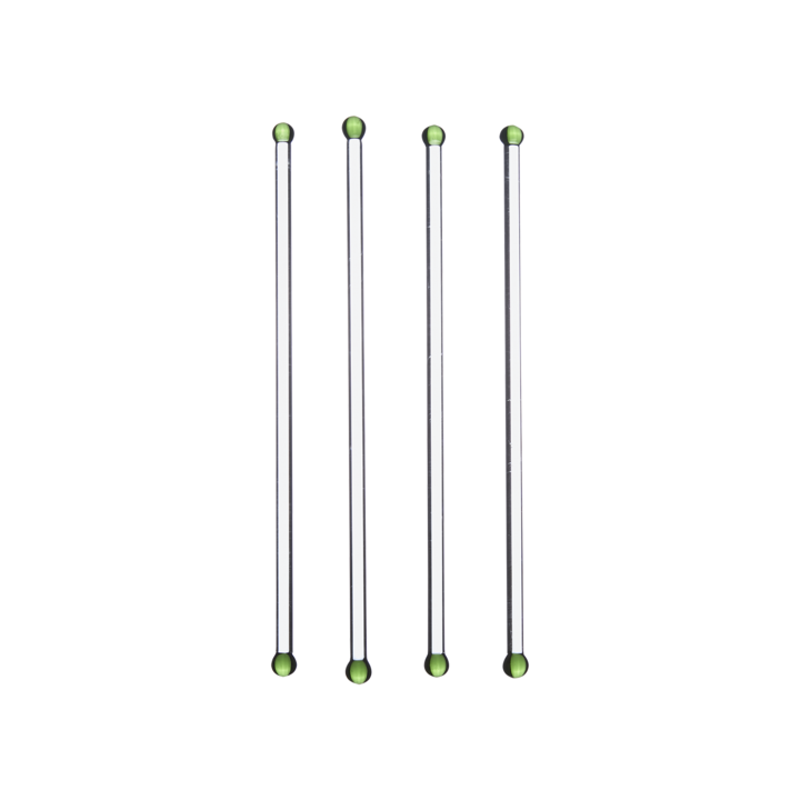 COCKTAIL Drinking rod, 4-pack, Clear/green