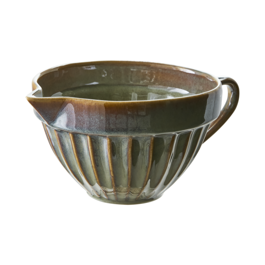 COSTA Bowl with spout, Vert foncé/marron