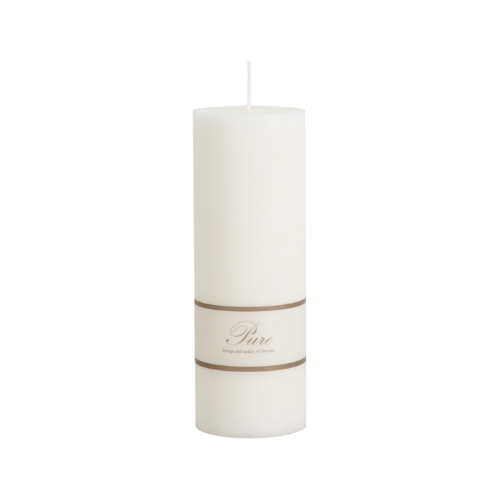 PURE Pillar candle, White