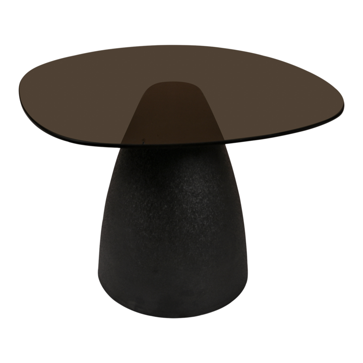 GIBSON Coffee table, Black/smoke grey