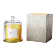 SENSE Scented candle with bell jar Citrus & basil, Yellow