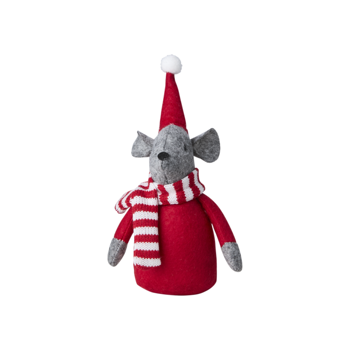 NOVELLA Weihnachtsmaus, Rot/grau
