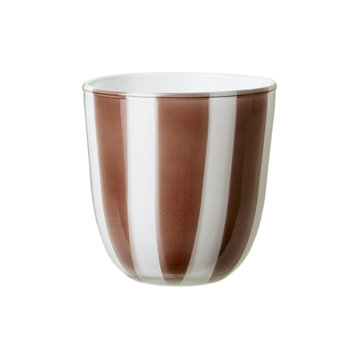 CIRCUS Teelichthalter S, Braun/weiß