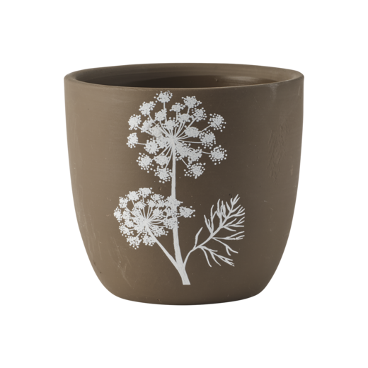 LIA Pot, Brown/white