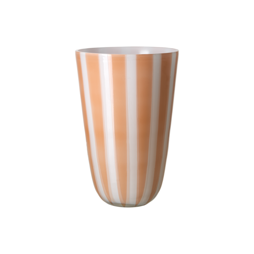 CIRCUS Vase, Peach/white