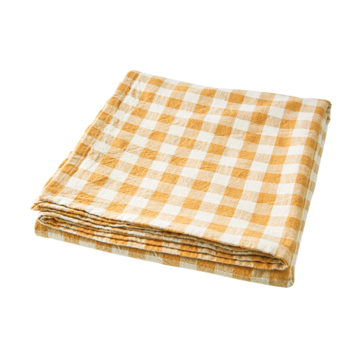 INGRID Tablecloth, Yellow/white
