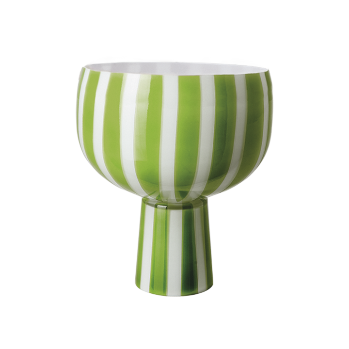 CIRCUS Schale mit Fuß, Grün/weiß