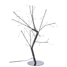 GLOW Baum mit Leuchtkette, 48 Lampen, Schwarz
